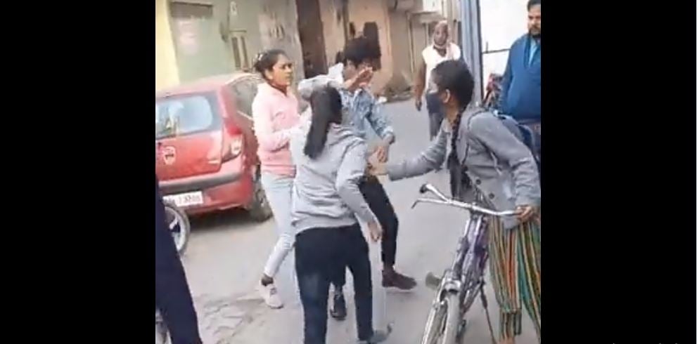 Women slap, kick and punch man over molestation