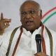 Congress president Mallikarjun Kharge