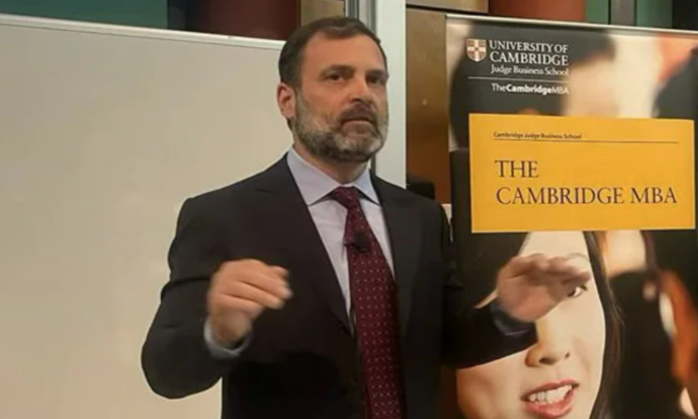 Rahul Gandhi at Cambridge University lecture