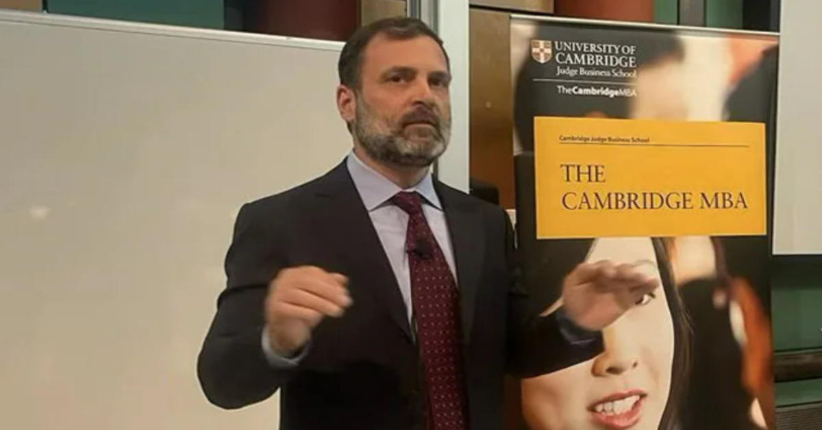 Rahul Gandhi at Cambridge University lecture