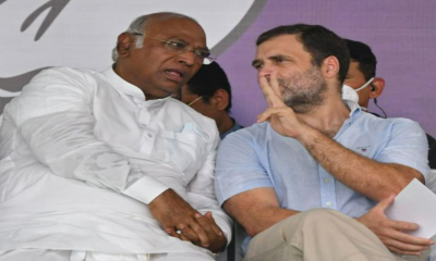 Mallikarjun Kharge and Rahul Gandhi