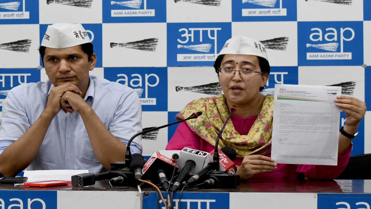 AAP MLAs Atishi, Saurabh Bharadwaj