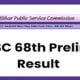 Bihar BPSC 68th prelims result