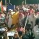 stage collapses during protest in Chhattisgarh