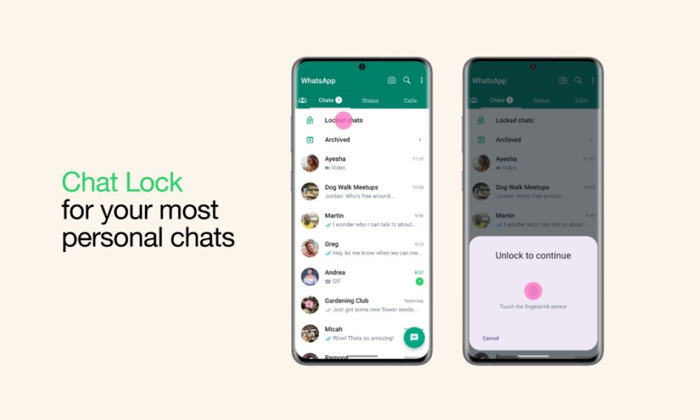 whatsapp chat lock