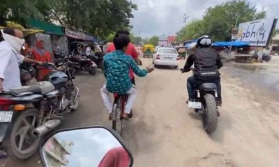 Cow chases Gujarat biker on modified 650 GT through village roads, video viral