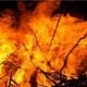 Uttar Pradesh's hut catches fire