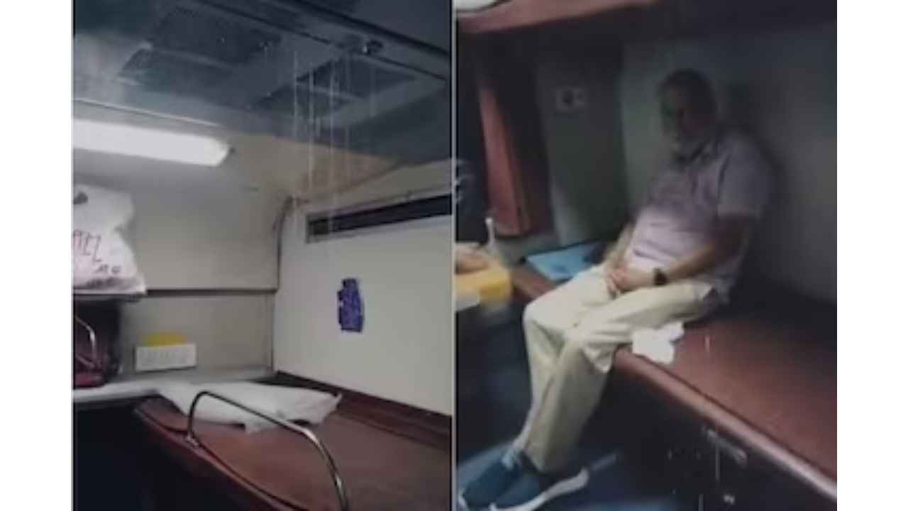 Watch: Video of water leaking from the roof of Mumbai-Indore Avantika express goes viral