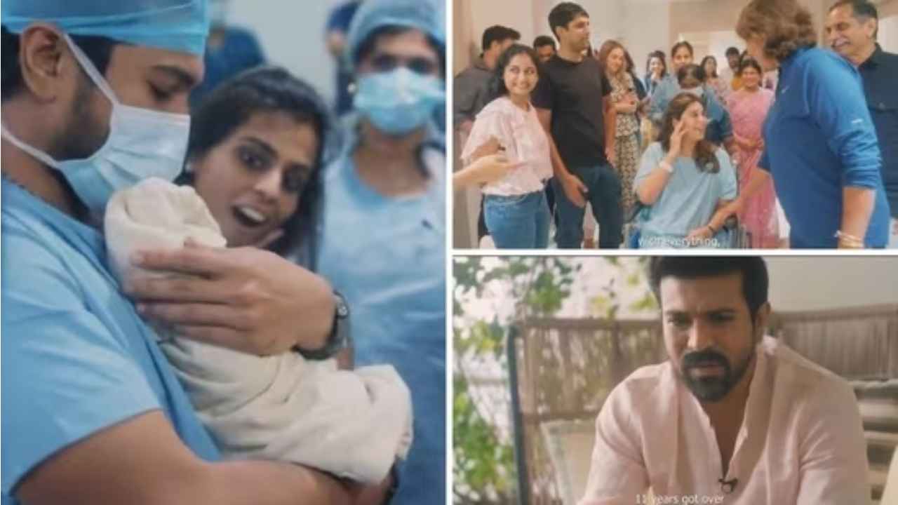 Ram Charan shares touching video of birth of new born daughter Klin Kaara