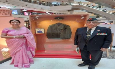 Kargil Diwas: Martyr Captain Vijayant Thapar's parents stand alongside son's uniform at DLF Mall in Noida,