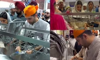 Watch: Parineeti Chopra and Raghav Chadha do seva at Golden Temple