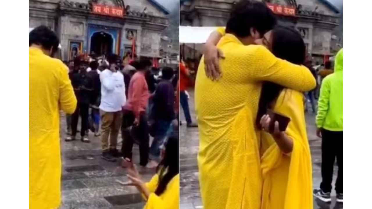 Kedarnath: Woman proposes to her boyfriend,video causes social media users to question use of smartphones in religious places