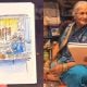 Watch: Video of an artist sketching an elderly lady selling flowers in Pune goes viral