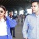 Parineeti Chopra, Raghav Chadha spotted in blue outfits at the airport in Mumbai