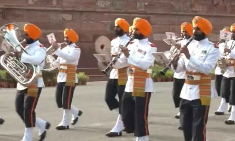 New Delhi: Armed forces conduct full dress rehearsal at the Red Fort