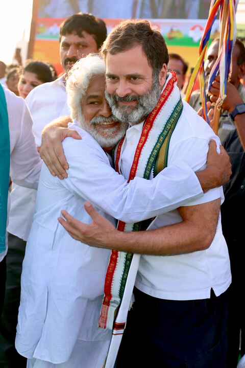 Rahul with Gaddar