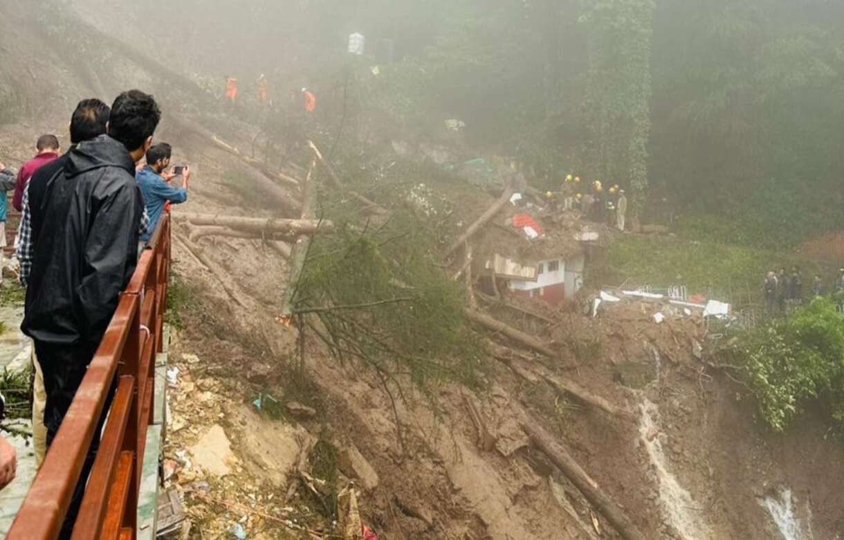 Shiv temple collapses in Shimla