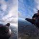 Watch: Woman does a hair raising stunt as she jumps off one sky diver onto another one