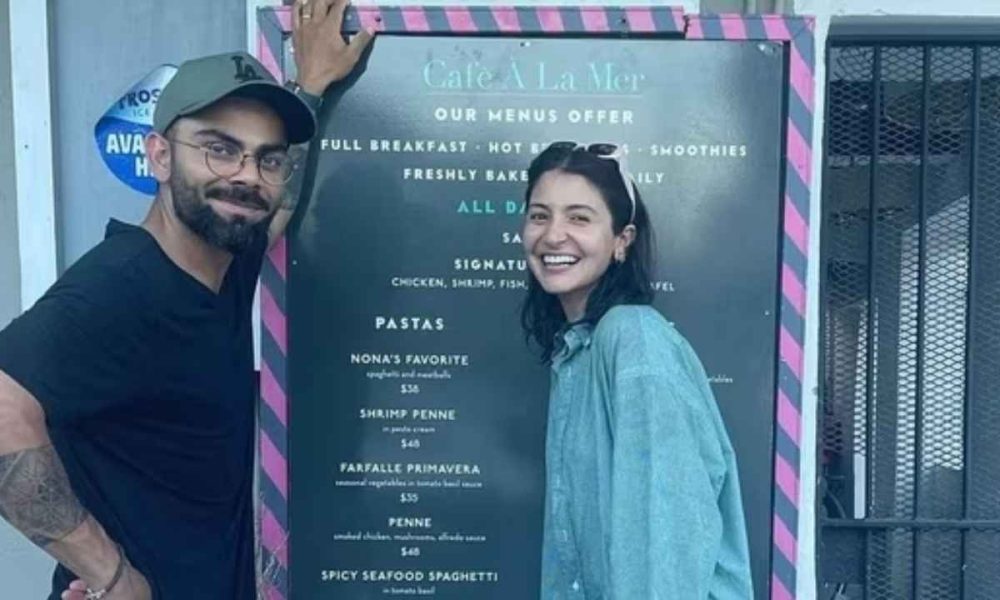 Virat Kohli, Anushka Sharma share holiday pictures outside a café in Barbados