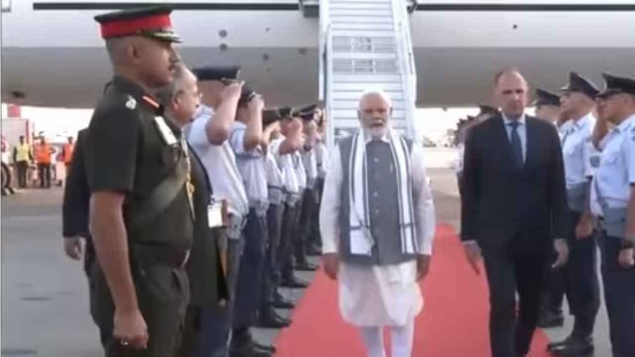 PM Modi lands in Greece Capital Athens on Friday for a day at the invitation of Greek Prime minister Kyriakos Mitsotakis