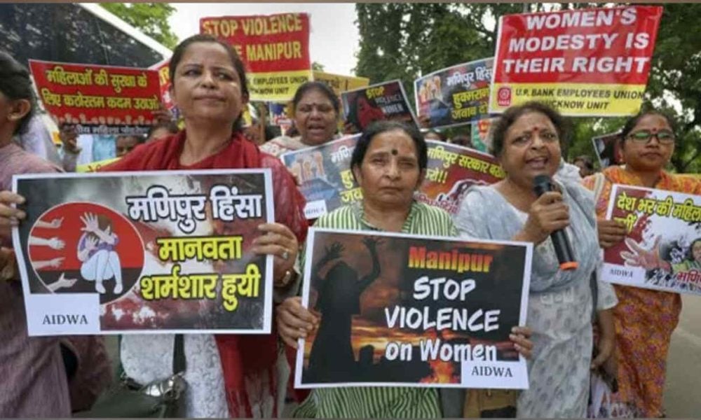 Manipur violence protest