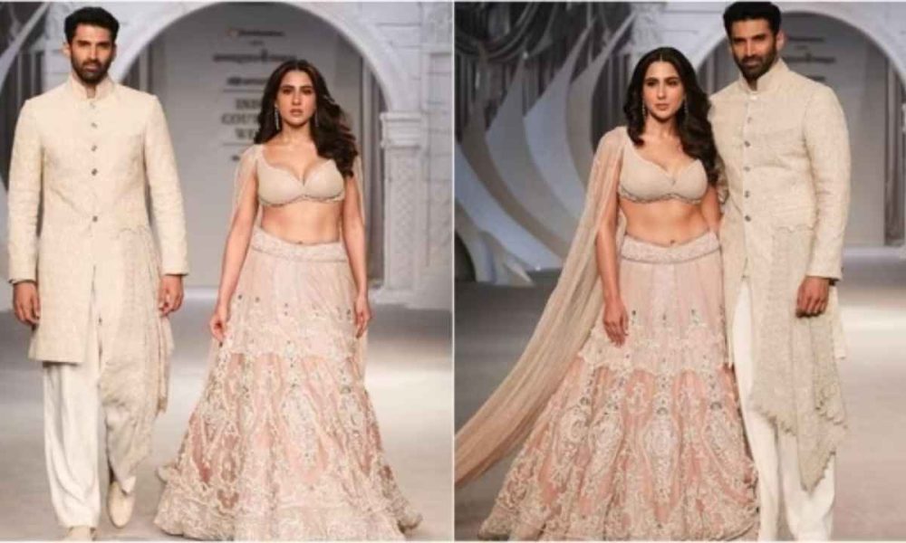 Sara Ali Khan and Aditya Roy Kapoor turn showstoppers for Shantanu & Nikhil at Hyundai India Couture Week