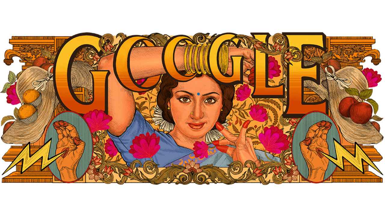 Google Doodle celebrates 60th birthday of Indian actress Sridevi