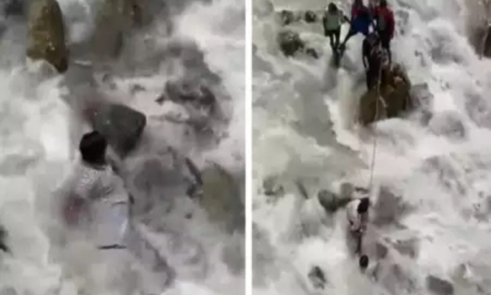 Watch: Kedarnath pilgrim slips into river while taking selfie