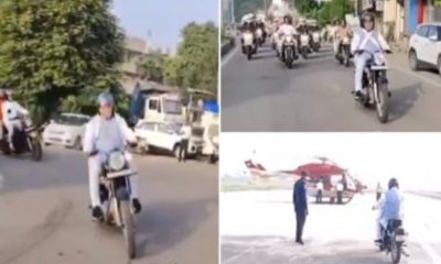 Watch: Haryana CM Manohar Lal Khattar reaches Karnal airport on bike, video went viral