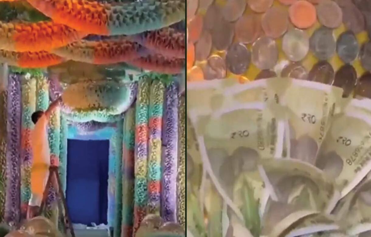 Ganesh Chaturthi 2023: Sri Sathya Ganapathi temple in Bengaluru adorned with currency notes worth Rs 2.5 crore | Watch