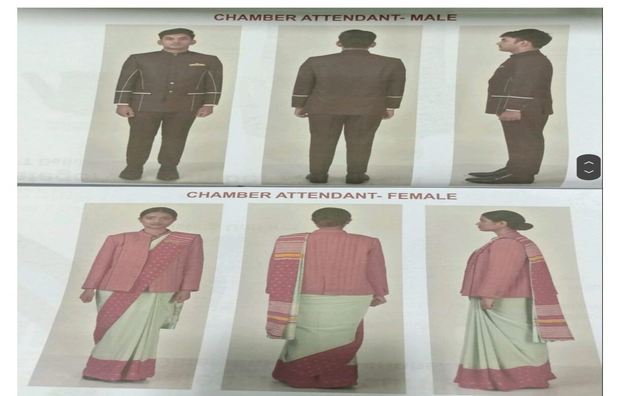 Parliament special session: New uniform for Parliament staff, khaki coloured pants, lotus motifs on jackets