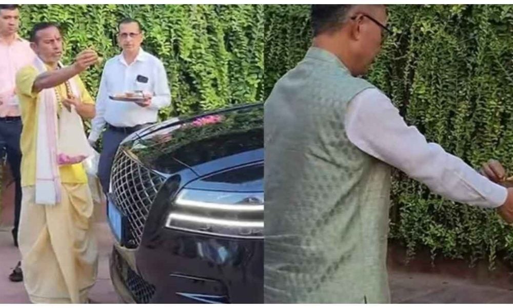 Watch:  Korean Ambassador Chang Jae-bok performs puja for his new car, video goes viral