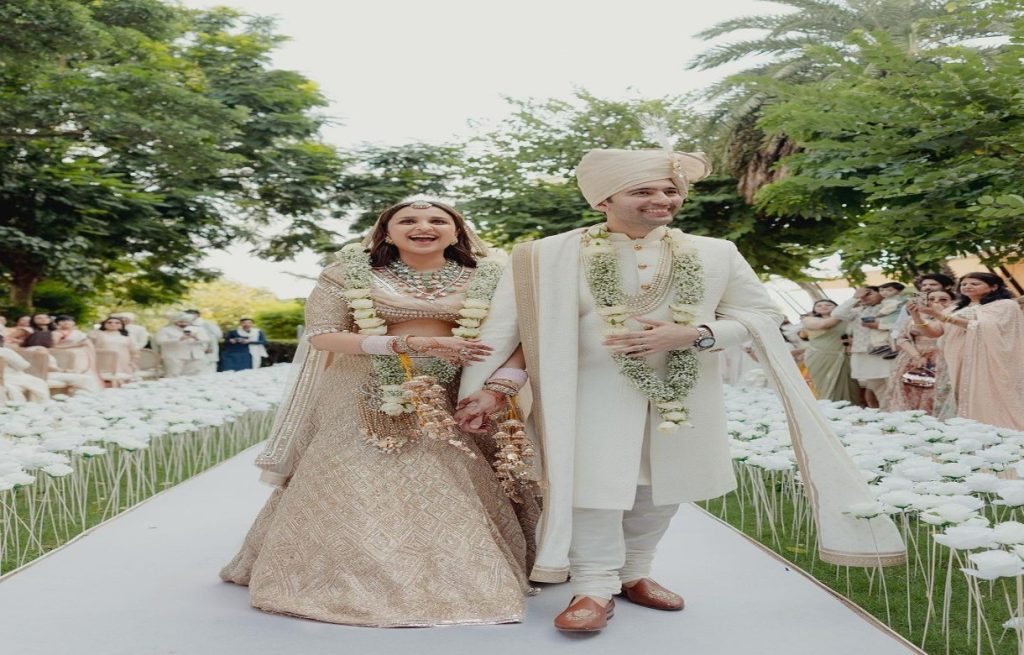The wedding festivities took place on September 24 at the Leela Palace Hotel in Udaipur.