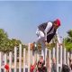 Watch: Akhilesh Yadav climbs gate of Jai Prakash Narayan International Centre after being denied entry