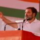 Rahul Gandhi at a public rally in Madhya Pradesh's Shahdol