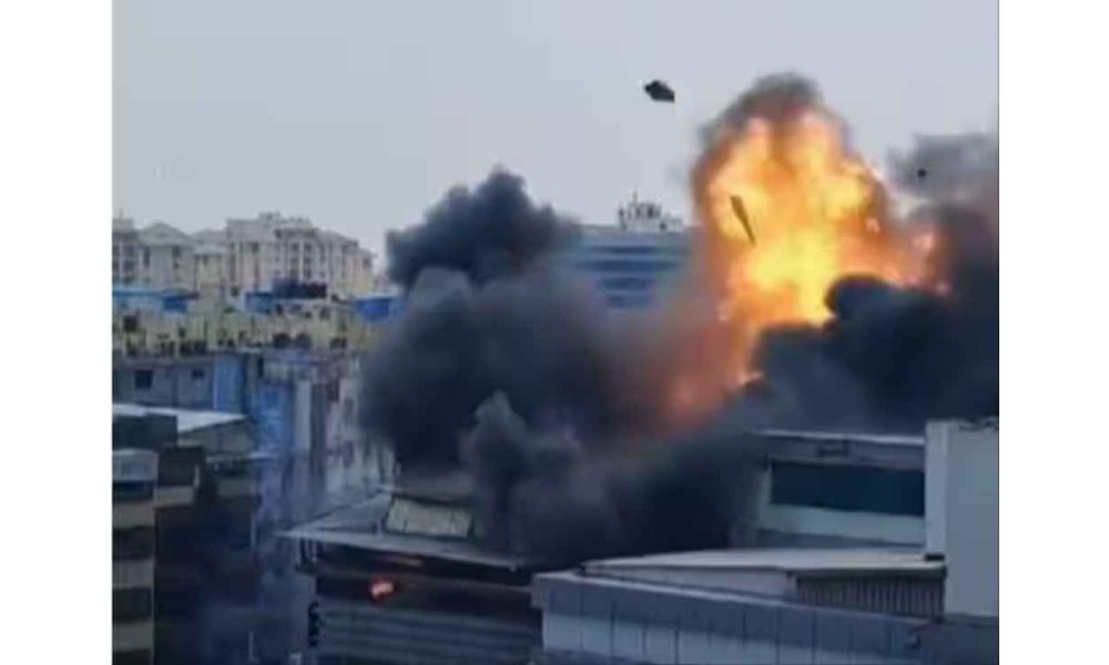 Watch: Fire breaks out at Koramangala café in Bengaluru, man jumps from top floor, video goes viral