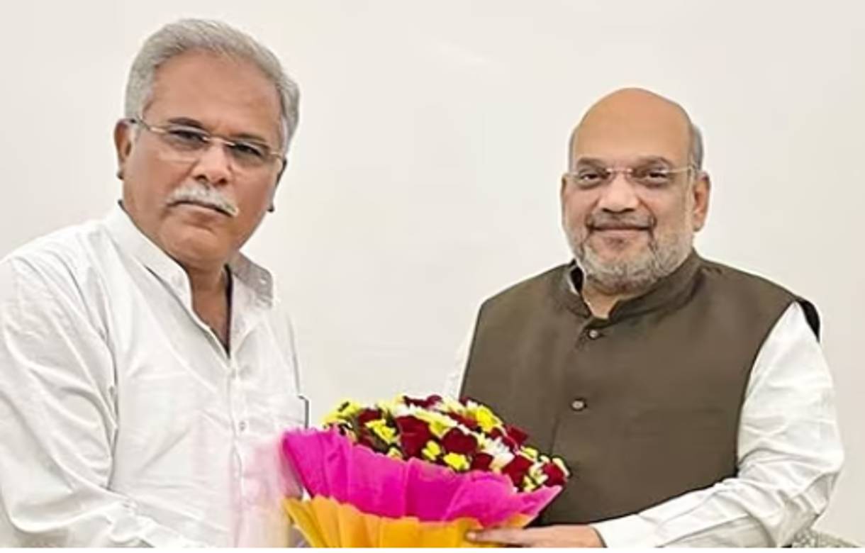 Amit Shah and Bhupesh Baghel