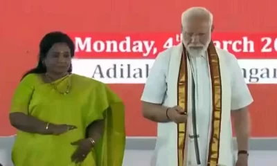 Prime Minister Narendra Modi inaugurates, lays foundation stone for various infrastructure projects worth Rs 56000 crore in Telangana’s Adilabad