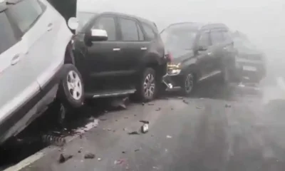 Uttar Pradesh: Two bikers killed, dozens injured after vehicles pile-up due to low visibility