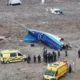 Wreckage of Azerbaijan Airlines plane with visible damage near Aqtau, Kazakhstan