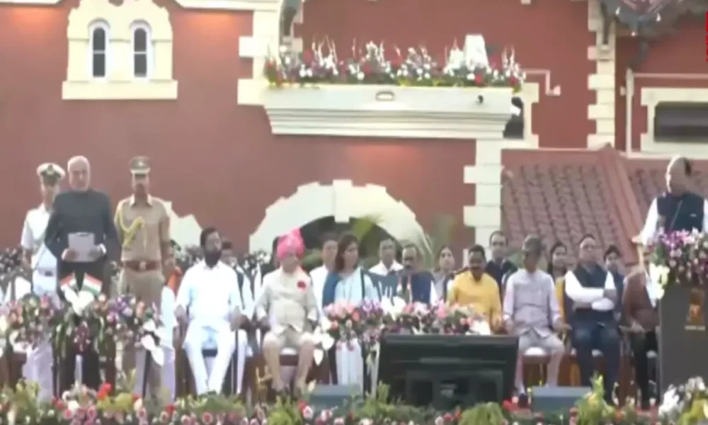 Maharashtra cabinet’s swearing-in begins, BJP’s Chandrashekhar Bawankule, NCP’s Hasan Mushrif take oath as ministers