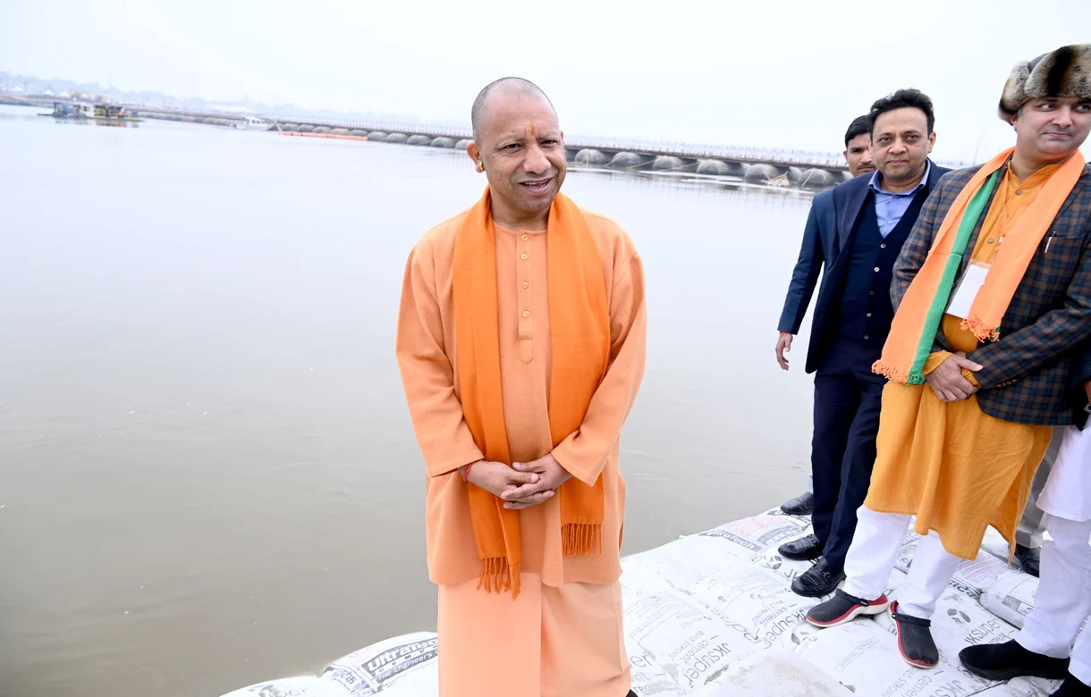 Uttar Pradesh CM Yogi Adityanath visits Prayagraj, reviews preparations for Mahakumbh