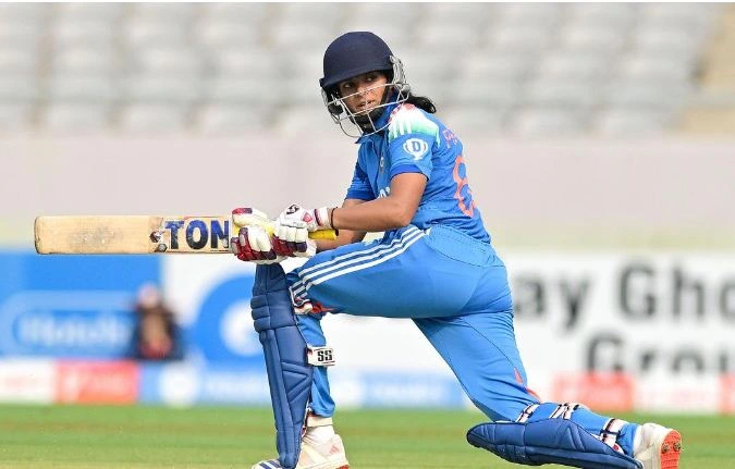 Pratika Rawal during her cricket training session