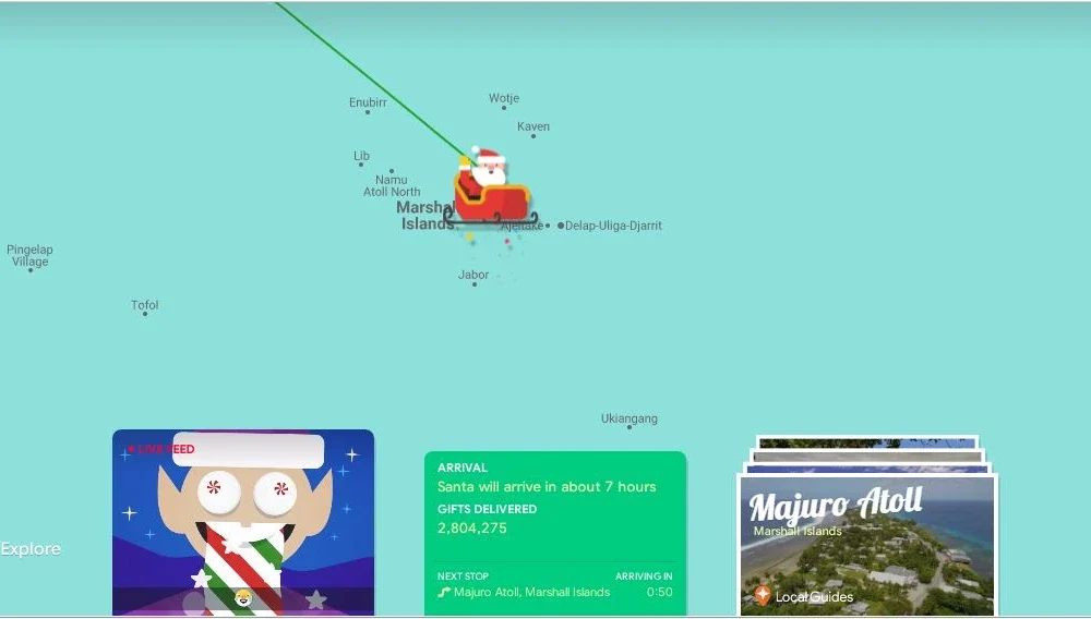 Santa tracking on Christmas Eve with NORAD and Google Santa Tracker