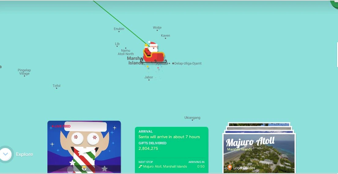 Santa tracking on Christmas Eve with NORAD and Google Santa Tracker