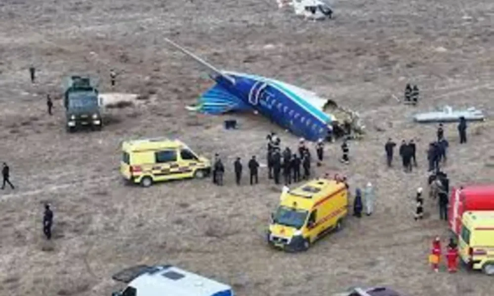 Russia-bound Azerbaijan Airlines plane with 60 passengers crashes near Kazakhstan’s Aktau