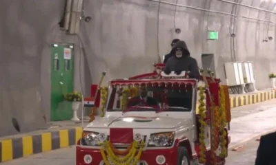 Prime Minister Narendra Modi inaugurating the Z-Morh tunnel in Jammu and Kashmir