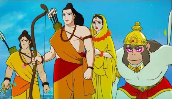 Animated scene from Ramayana: The Legend of Prince Rama