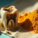 Turmeric and coconut oil mix for tooth decay treatment