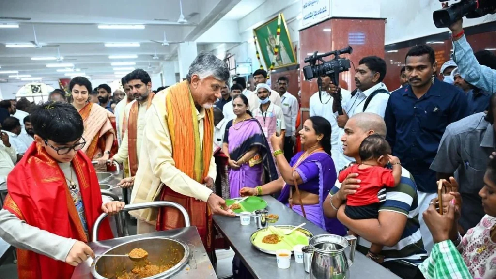 Chandrababu Naidu donation, TTD Nitya Annadanam, Tirumala temple, Andhra Pradesh CM, Nara Devansh birthday, Naidu Tirumala visit, TTD donation 2025, Nara family Tirupati, Andhra Pradesh news